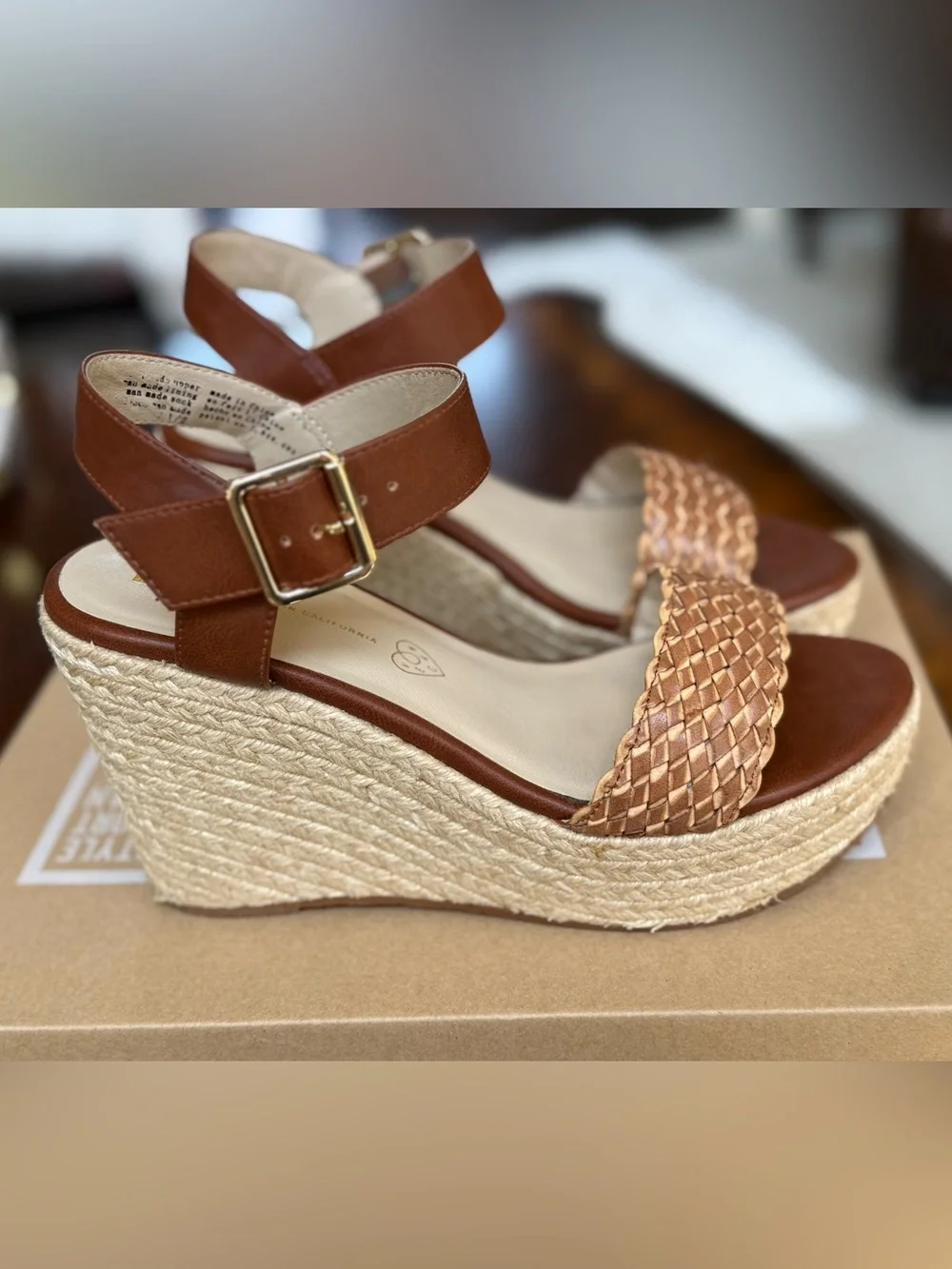 BC Brown Woven Espadrille (size 7.5)